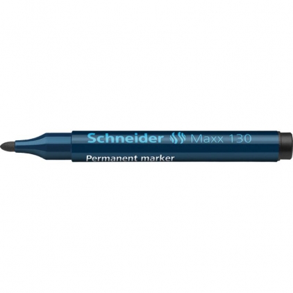 Marker Permanent Bullet Sharpie Fine Point Green Marker permanent Schneider 130, varf rotund, 1-3 mm, negru