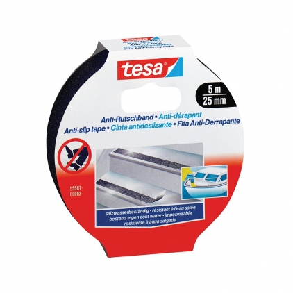 Banda autoadeziva Tesa antialunecare, 50 mm x 15 m Banda autoadeziva Tesa antialunecare, 25 mm x 5 m