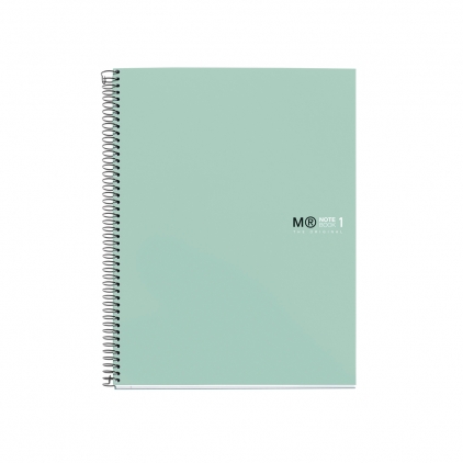 Caiet cu spira Miquelrius Emotions, A4, liniatura punctata, 80 file, coperta carton dur plastifiat, menta Caiet cu spira  Miquelrius Original, A4, matematica, 80 file, coperta cu tratament antiviral si antibacterian, aqua