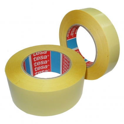 Banda adeziva Tesa, 48 mm x 66 m, transparenta, adeziv din cauciuc sintetic Banda dublu adeziva Tesa, 25 mm x 50 m