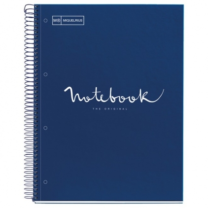 Blocnotes cu spira, Trendy Green, A5, matematica, 80 file Caiet spira MR-Emotion, A4, matematica, 120 file, coperta carton dur, albastru