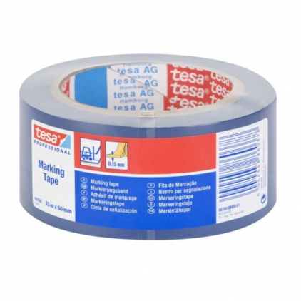 Banda adeziva de marcare Tesa, rosie, 50 mm x 33 m Banda adeziva de marcare Tesa, albastra, 50 mm x 33 m