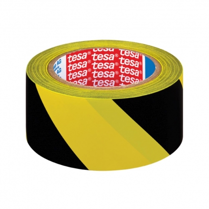 Banda delimitare, 70 mm x 200 m, alb/rosu Banda adeziva de marcare Tesa,  negru/galben, 50 mm x 33 m