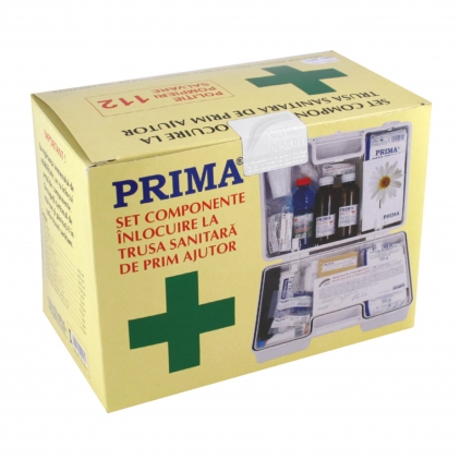 Trusa sanitara de prim ajutor, cu fixare pe perete, avizata MS Kit de inlocuire trusa sanitara de prim ajutor