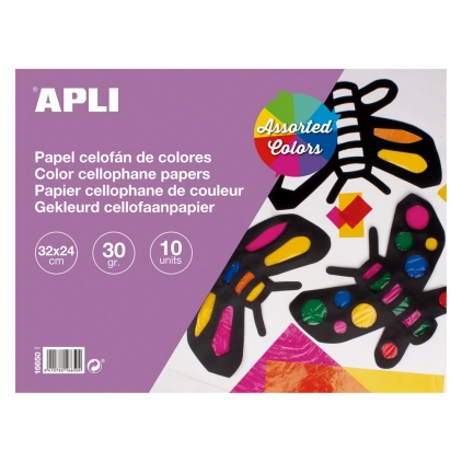 Set hartie metalica transferabila, Apli, tema Moda, 20 coli Hartie tip celofan, Apli, dimensiune 320 x 240 mm, culori asortate