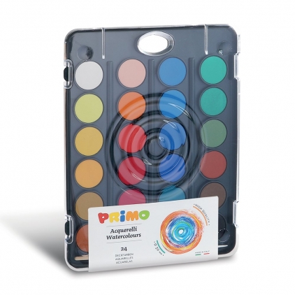 Markere pentru copii Morocolor Primo, varf fin, 120 bucati Acuarele Morocolor Primo, 24 culori