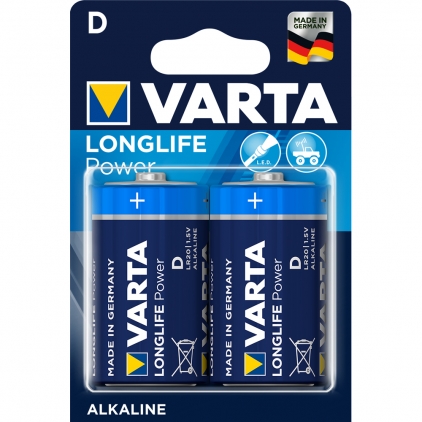 Baterii Varta Longlife Extra, LR6, 2 bucati/set Baterii Varta Longlife Power, LR20, 2 bucati/set