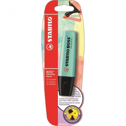Markere pentru copii, Morocolor Primo, 8 buc/carton Textmarker Stabilo Boss Original, 1 bucata/blister, turqoise