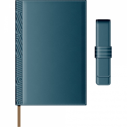 Set Agenda Piele + Pouch Pen Princ Leather Business 885 B5 Black Lined Set Agenda Piele + Pouch Pen Princ Leather Business 885 B5 Petrol Lined