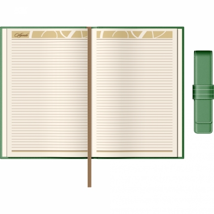 Agenda Precision Velvet A5 Burgundy Lined Set Agenda Piele + Pouch Pen Princ Leather Business 885 B5 Green Lined