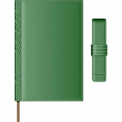 Agenda Precision Velvet A5 Burgundy Lined Set Agenda Piele + Pouch Pen Princ Leather Business 885 B5 Green Lined