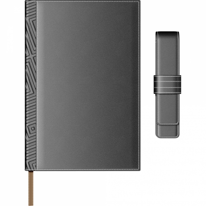 Organizer Precision Alicante A6 6 inele Red Lined Set Agenda Piele + Pouch Pen Princ Leather Business 885 B5 Gray Lined