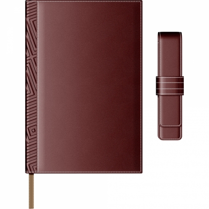 Organizer Precision Alicante A5 6 inele Apple Green Lined Set Agenda Piele + Pouch Pen Princ Leather Business 885 B5 Bordeaux Lined