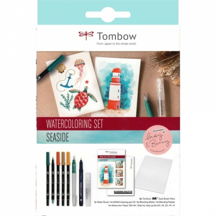 Marker Creativ Brush Sharpie Creative Acrylic Paint Water Based Lilac Set Watercoloring Tombow Seaside
