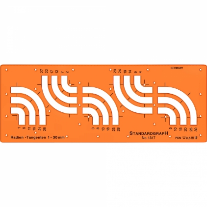 Sablon Arhitectura Standardgraph 1:200 Sablon Raze Tangente Standardgraph 1-30 No 1317