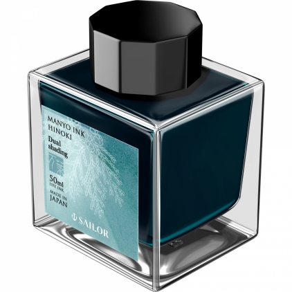 Stilou Cross Calais Matt Black CT Calimara 50 ml Sailor Manyo Dual Shading Hinoki Turquoise