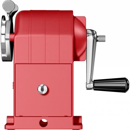 Ascutitoare cu Container KUM Ellipse K1 Plastic Red Ascutitoare cu Cilindru si Manivela Caran dAche Metal Sharpener Red