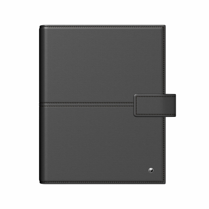 Mapa Piele cu Blocnotes Princ Leather Luxury 941 B5 Model R Black Millimeter Organizer B5 6 Inele Scrikss Deri Soft Black Lined
