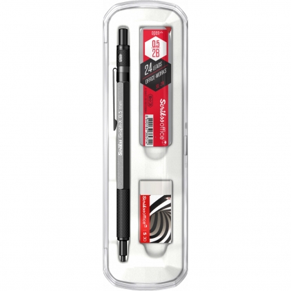 Set 12 Creioane Grafit Tombow MONO 100 Black 2B Set Creion Mecanic 0.5 Scrikss Graph-X Grey BT