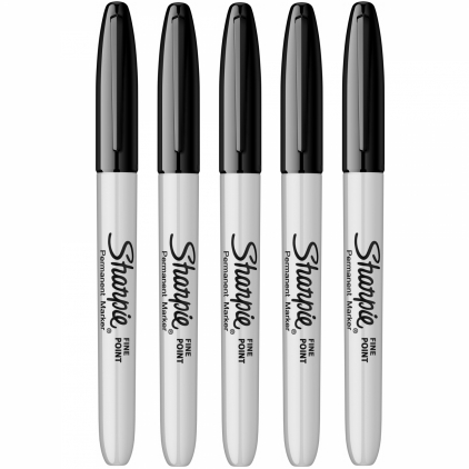 Textmarker Edding 345, varf 2-5 mm, portocaliu Set 5 Markere Permanent Bullet Sharpie Fine Point Black