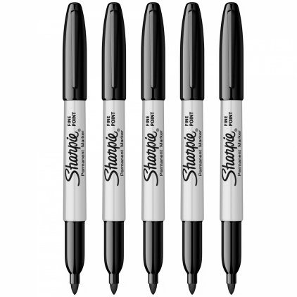 Textmarker Edding 345, varf 2-5 mm, portocaliu Set 5 Markere Permanent Bullet Sharpie Fine Point Black