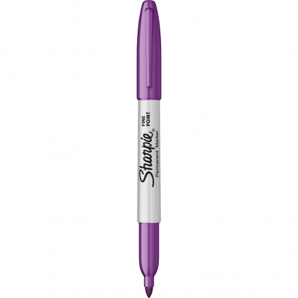 Creion Evidentiator Caran dAche Maxi Fluo Orange Marker Permanent Bullet Sharpie Fine Point Purple