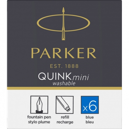 Stilou Platinum Desk Pen Red 0.2 EF Nib Set 6 Cartuse Mini Size Proprietar Parker Quink Blue Lavabil