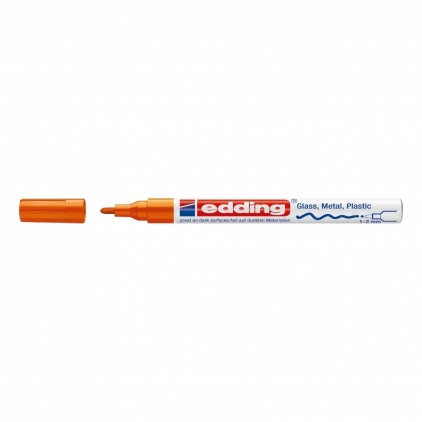 Kit Edding 8901, ceara pentru reparatii mobila, mahon, blister Marker permanent Edding 751 cu vopsea, corp metalic, varf rotund, 1-2 mm, portocaliu