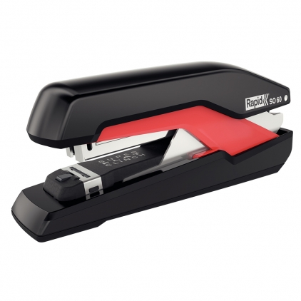 Capsator Novus B4 FC, 50 coli, capse 24/6, 26/6, 24/8, 26/8, negru Capsator plastic Rapid Supreme Omnipress SO60 Full Strip, 60 coli, capsare plata, cutie, rosu-negru