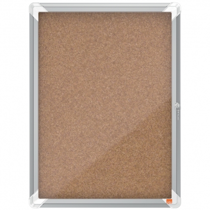 Display magnetic Durable Duraframe, A4, argintiu, 2 bucati/set Avizier NOBO Premium Plus, interior, pluta, 4x A4, cu usa si cheie, natur