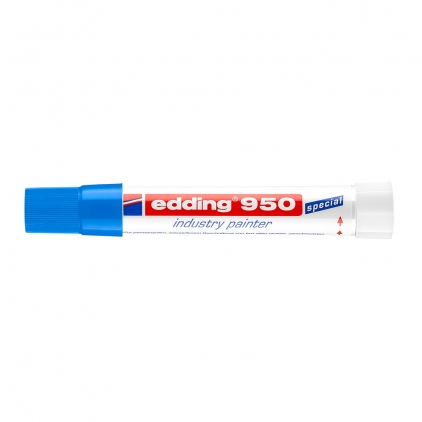 Marker Creativ Brush Sharpie Creative Acrylic Paint Water Based Orange Marker permanent Edding 950, varf tip ceara, 10 mm, albastru
