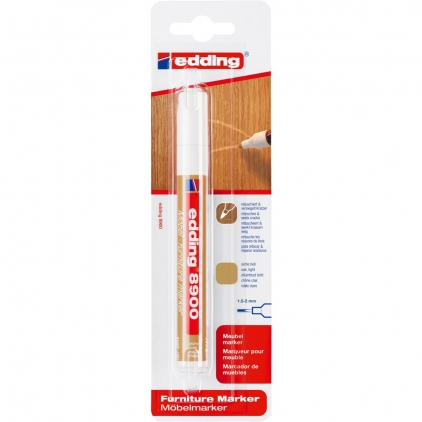 Marker Uscat pentru Sticla si Metal Caran dAche Chalk Dermo Blue Marker Edding 8900 pentru retusuri mobilier lemn, stejar