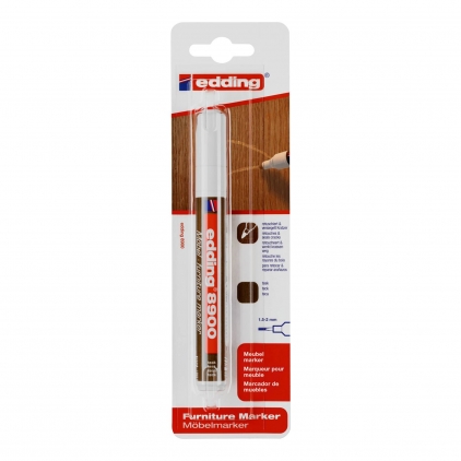 Marker permanent Edding 790, cu vopsea, corp plastic, varf rotund, 2-3 mm, galben Marker Edding 8900 pentru retusuri mobilier, lemn tec