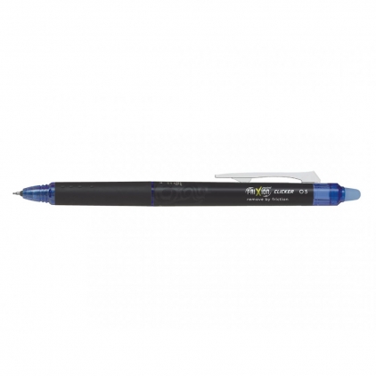 Roller Cross Edge Jet Black CT Roller cu gel Pilot Frixion Clicker, cu mecanism, 0.5 mm, albastru