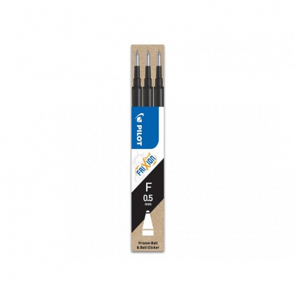 Roller Cross Classic Century Sea Foam Pearlescent CT Rezerva roller cu gel Pilot Frixion Ball, 0.5 mm, negru, 3 bucati/set
