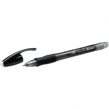 Roller Parker IM Royal Premium Light Blue CT Roller cu gel BIC Gelocity Illusion, fara mecanism, 0.7mm, negru