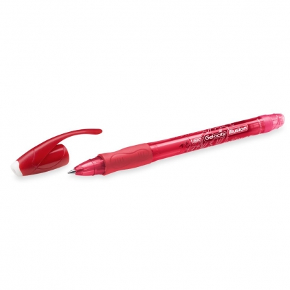 Roller Cross ATX Translucent Blue Lacquer CT Roller cu gel BIC Gelocity Illusion, fara mecanism, 0.7mm, rosu