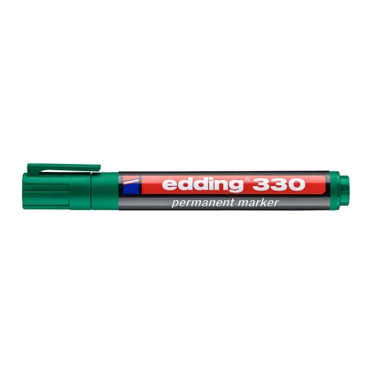 Marker Dual Brush Watercoloring Tombow ABT N45 Cool Grey 10 Marker permanent Edding 330, varf retezat 1-5 mm, verde