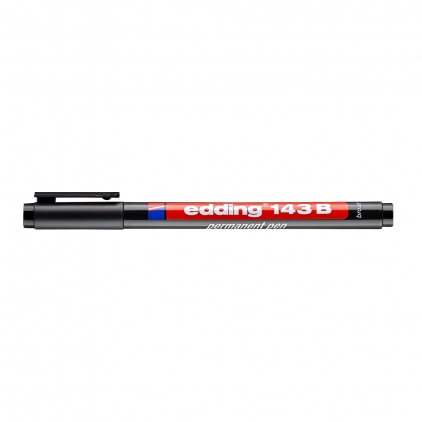 Marker permanent Edding 370, corp plastic, varf rotund, 1 mm, rosu Marker permanent Edding 143 OHP, varf 3 mm, negru