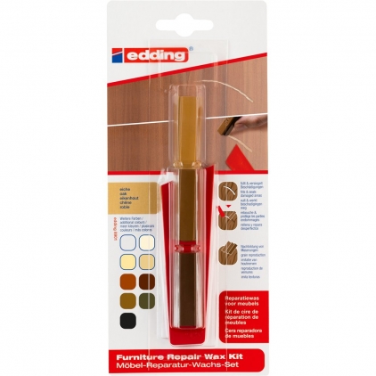 Marker nepermanent Edding OHP 152, varf rotund, 1.0 mm, verde Kit Edding 8901 retusuri mobilier, lemn stejar, fag, molid