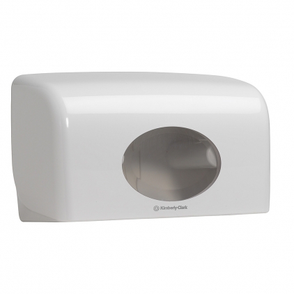 Dispenser Kimberly-Clark Aquarius, pentru prosoape in rola Scott Max Dispenser Kimberly-Clark Aquarius Twin, pentru hartie igienica small jumbo, culoare alba