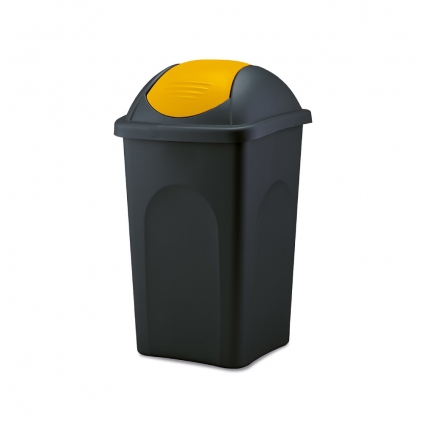 Cos Flip-Flap colectare selectiva, 12 litri, capac albastru Cos gunoi Multipat 30L capac galben, rezistent, durabil, colectarea selectiva a deseurilor
