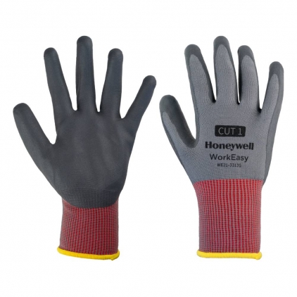 Manecute protectie taiere Ansell, HyFlex, galbene Manusi antitaiere Honeywell WorkEasy, nitril, marimea 7