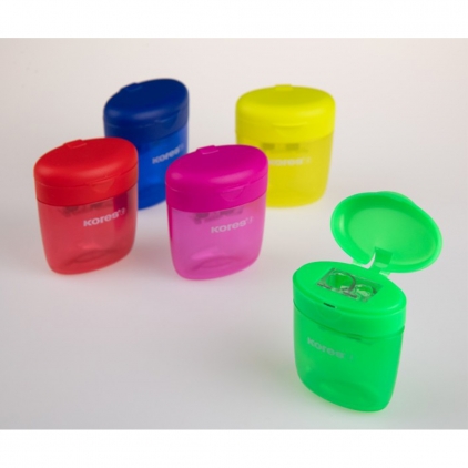 Set 12 creioane Apli Nordik, grafit HB, cu radiera Ascutitoare Kores cu container, simpla