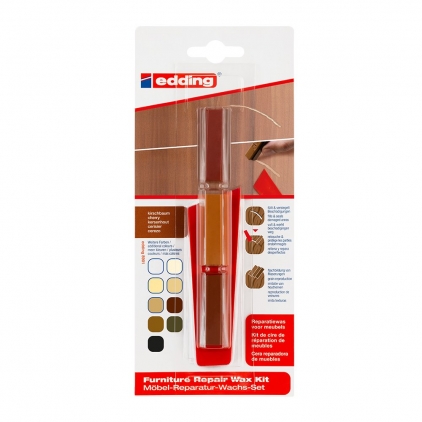 Varfuri rezerva Edding pentru marker 750, 10 bucati/set Kit Edding 8901, ceara pentru reparatii mobila, cires, blister