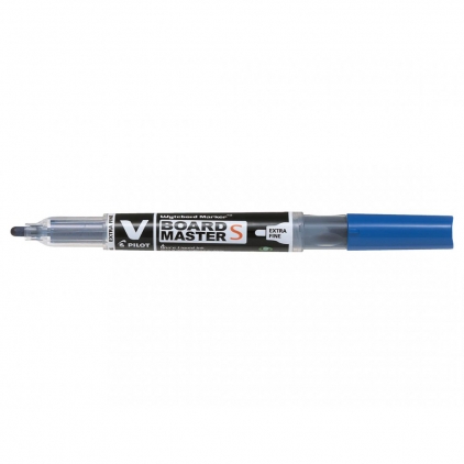 Marker permanent Edding 400, corp plastic, varf rotund, 1 mm, rosu Marker pentru tabla Pilot V-Board, varf rotund, 1.3-3 mm, albastru