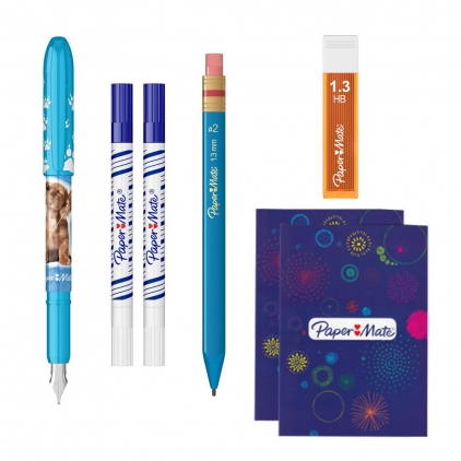 Set marker permanent Papermate, Sharpie, 4 culori, vivid Set Papermate, stilou, 2 picuri, creion mecanic, 1.3 mm, notes A5