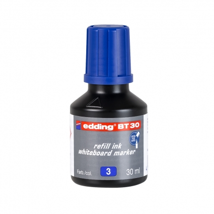 Marker permanent Edding 780, cu vopsea, corp aluminiu, varf rotund, 0.8 mm, alb Tus Edding BT30 pentru marker pentru tabla, albastru