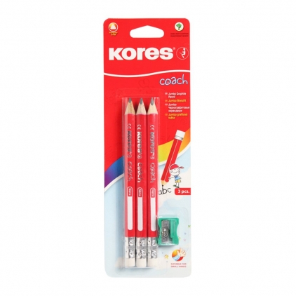 Set creativ pictura cu diamante Creative Craft, design dinozaur Creioane Kores triunghiulare Coach Grafitos, 3 bucati/set