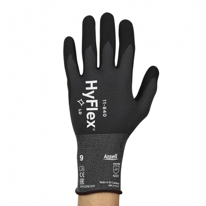 Manusi tricot poliester imersata Rock Safety, albe, marime 9
Manusi Ansell HyFlex 11-840, marimea 8